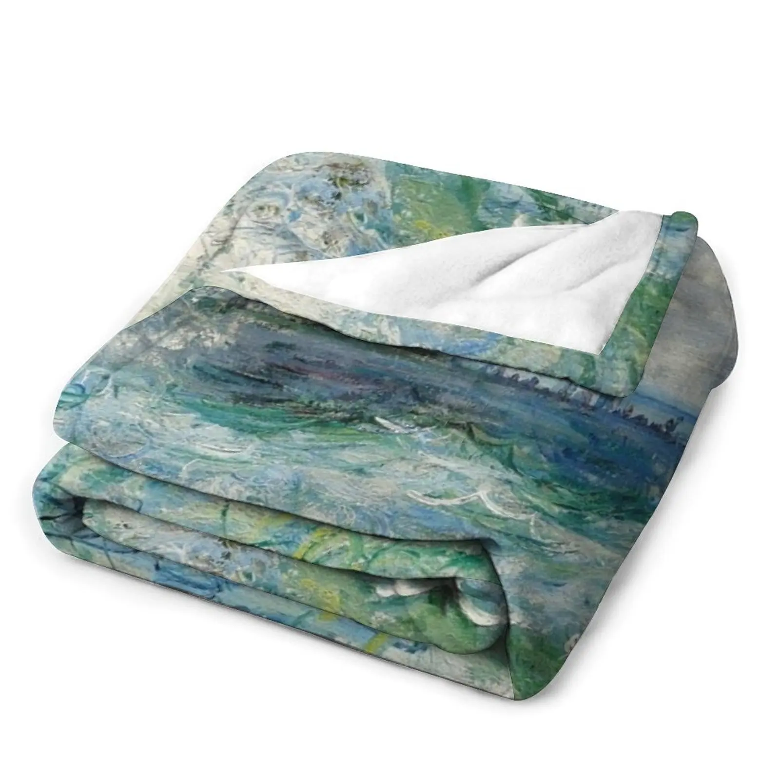 Одеяло La Jetee de Fecamp Par Gros Temps Клод Моне теплые мягкие большие одеяла