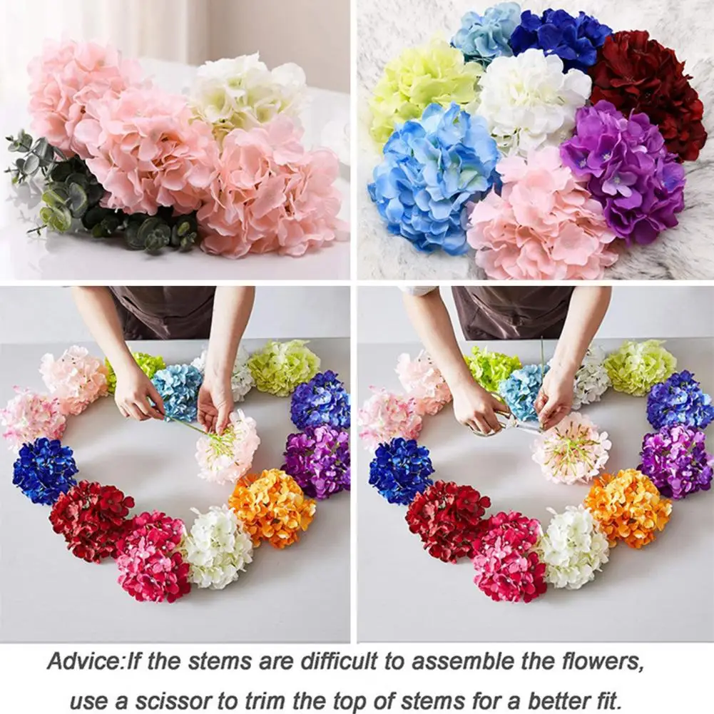 

Beautiful Simulation Hydrangea Vivid Exquisite Table Centerpieces Fake Hydrangea Faux Silk Flower Artificial Flower