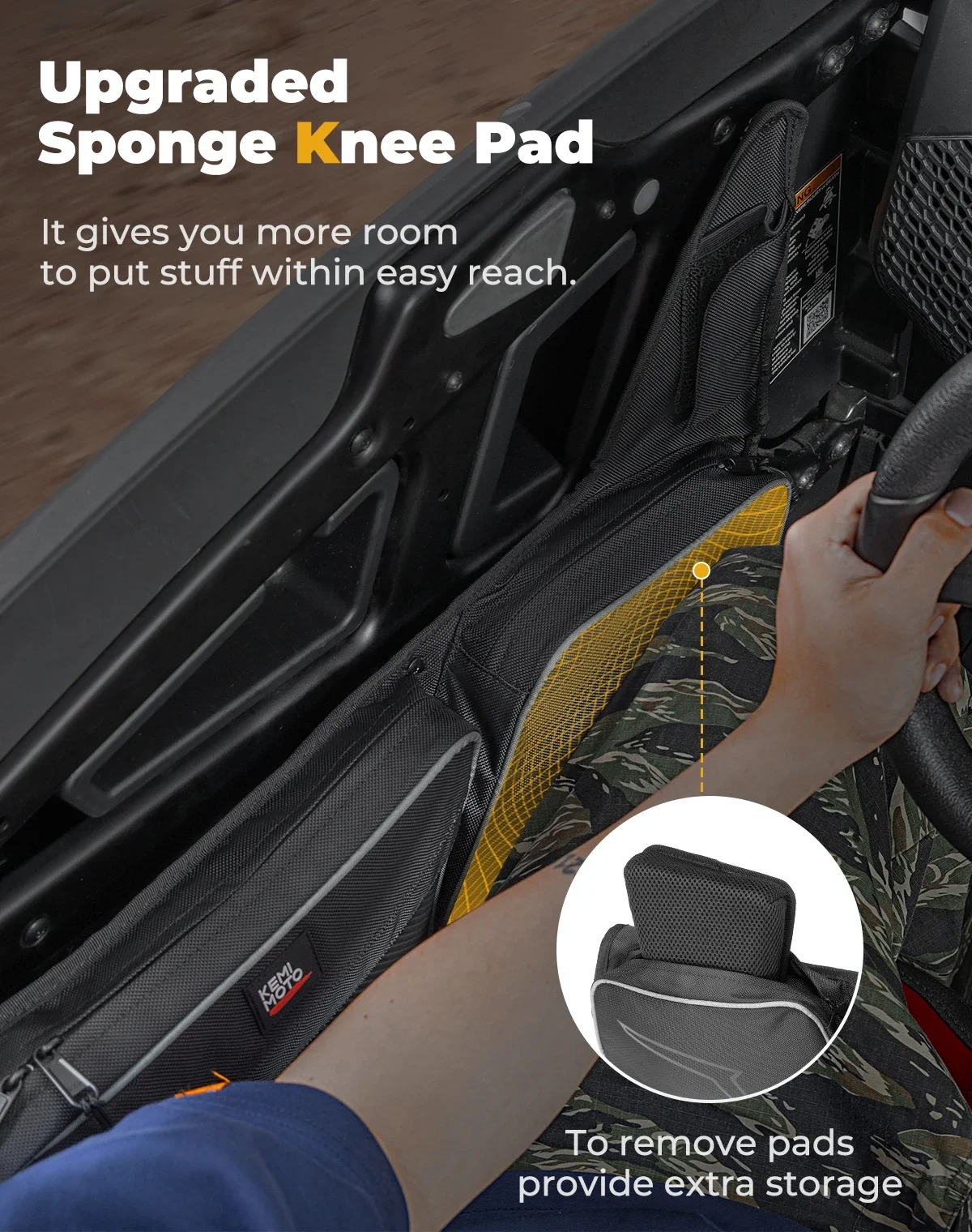 Сумка для хранения UTV 1680D совместимая с Polaris RZR XP 1000 / 4 2024+ ПВХ передняя боковая