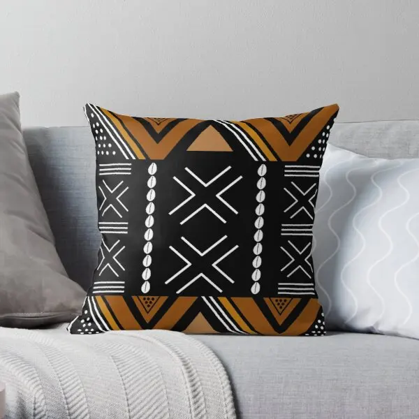 

African Mud Cloth Bogolan Design Printing Throw Pillow Cover Throw Decor Sofa Car Fashion Office Home Pillows not include