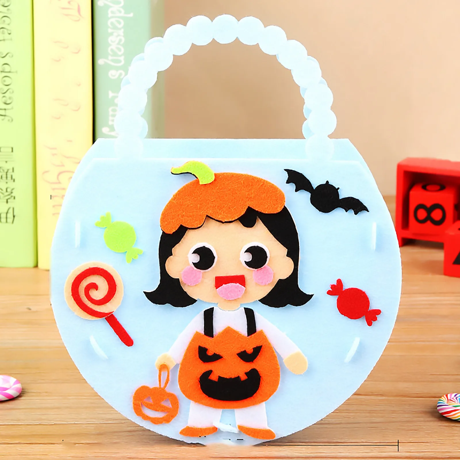 

Arts Training Equipment for Adults Halloween Decorations Pumpkin Candy Bags Halloween Bucket DIY Kids Craft Kit For Indoor