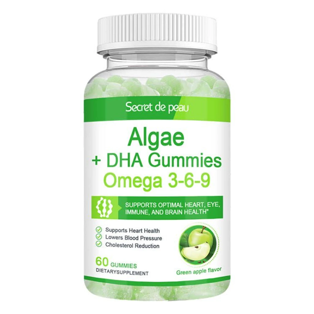 

SDP Algae Omega-3 Gummy Fish Oil Alternative sourced from Algae Oil Plant Based DHA For Heart Eye Immune Brain Serum