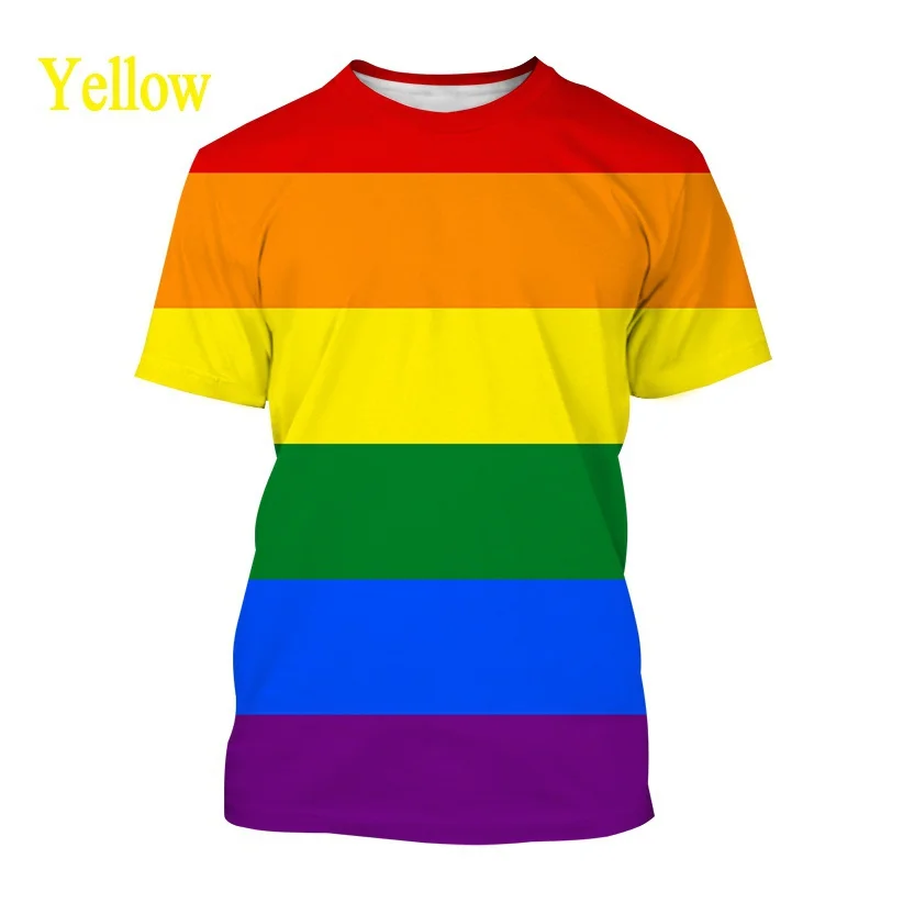 Новая модная Радужная футболка ЛГБТ с 3D принтом летняя индивидуальная
