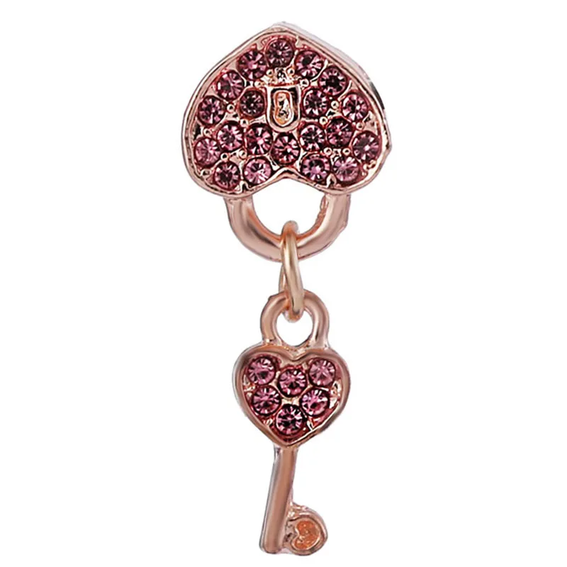 2 шт./лот изысканные женские украшения из розового золота ключ в форме