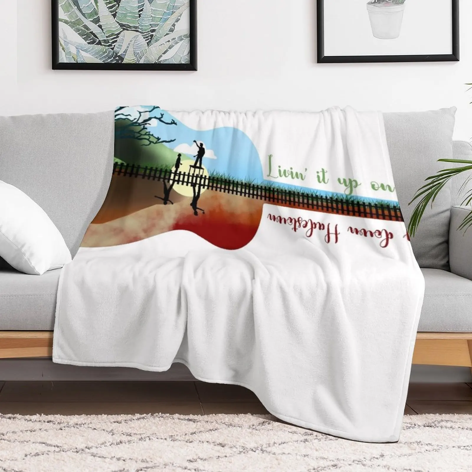 Плед-одеяло с силуэтом гитары от Hadestown многофункциональные одеяла для детей