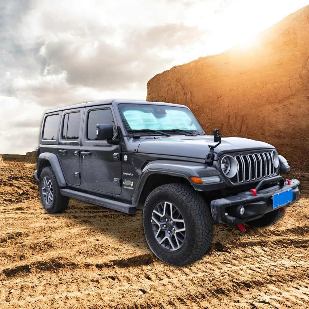 Солнцезащитный козырек на лобовое стекло для Jeep Wrangler JL 2/4 дверь 2024 4XE складные