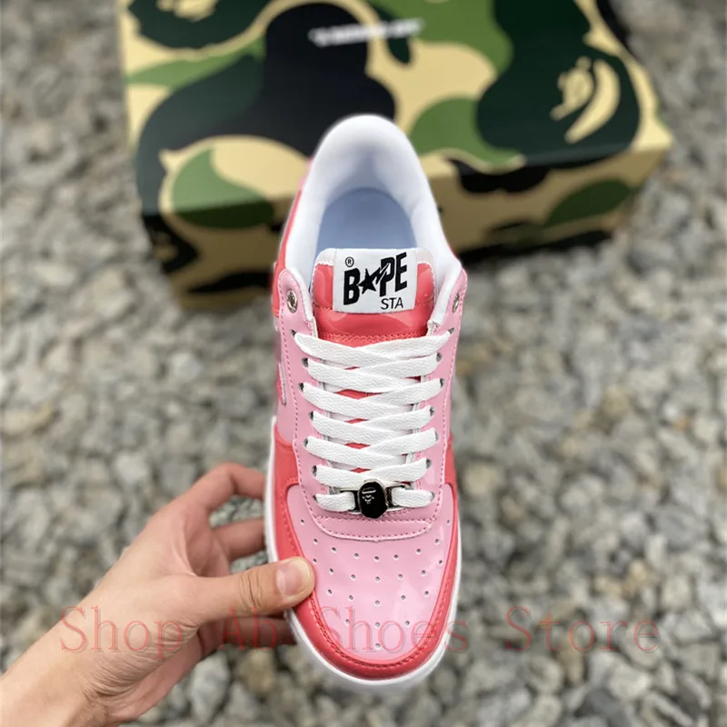 Original A Bathing Ape Sta Women Sport Sneakers Pink Color Outdoor Shoes Women Running Shoes Air Max Skateboarding Shoes 36-40