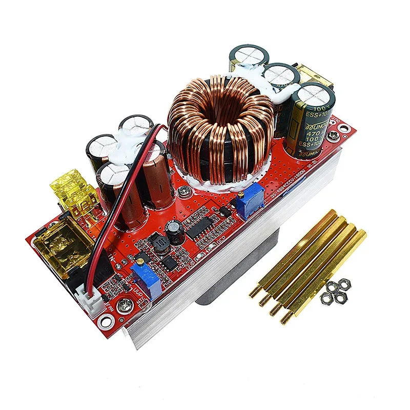Фото DC-DC 1500 Вт 30 А Повышающий преобразователь напряжения Boost CC CV Модуль питания Повышающий модуль постоянного тока DC-DC 10-60 В до 12-97 В №3