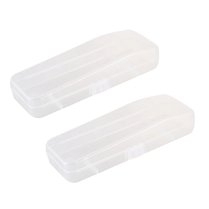 

2 Pcs Travel Double Edge Razor Storage Box Men Shaver Case Razor Accessories Transparent Razor Holder Plastic Case