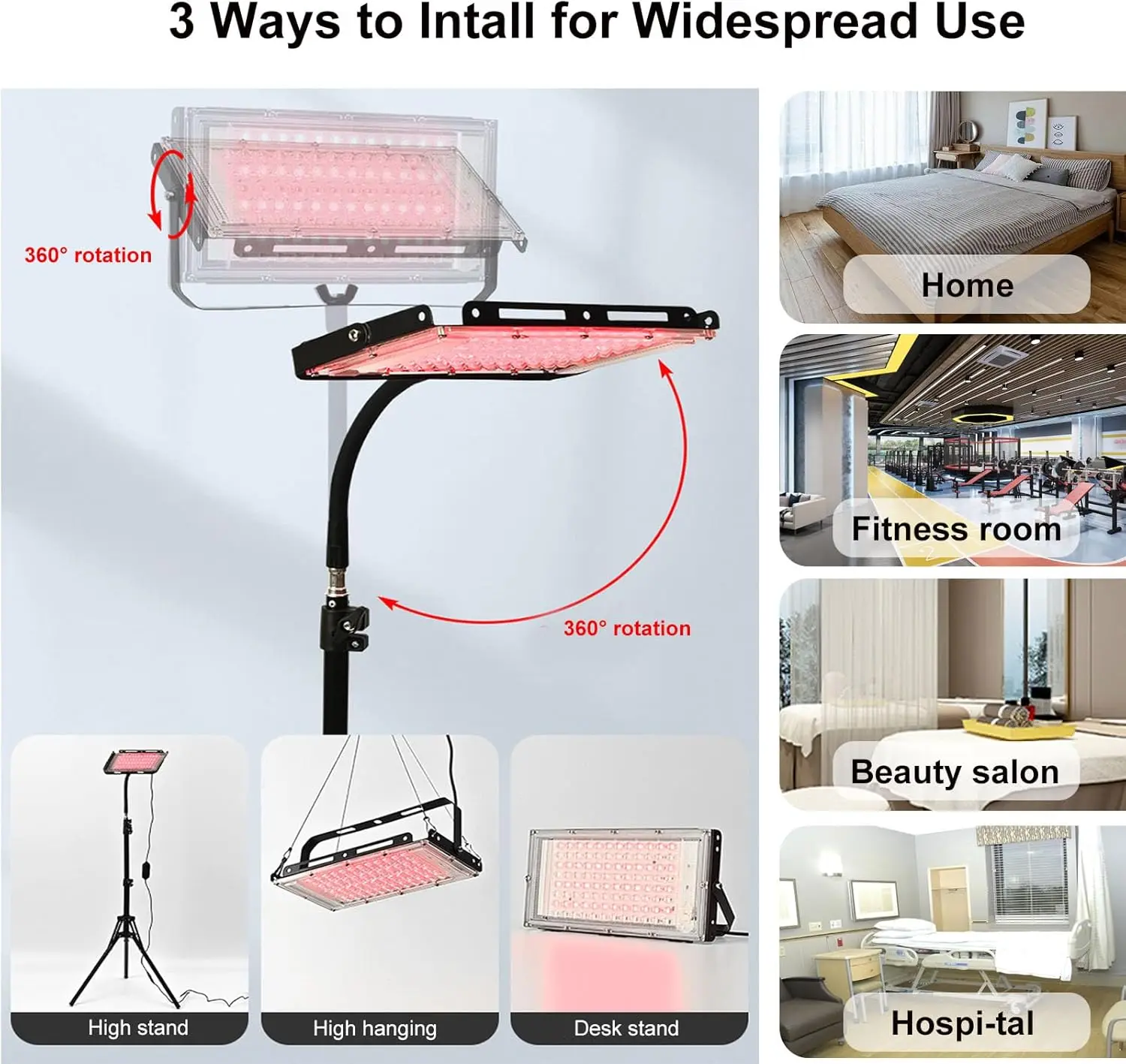  терапевтическая лампа красного света с подставкой 660 нм и