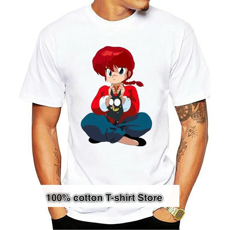 

Новинка, Женская белая футболка Ranma 1/2, футболки Ranma с коротким рукавом, футболки для дам