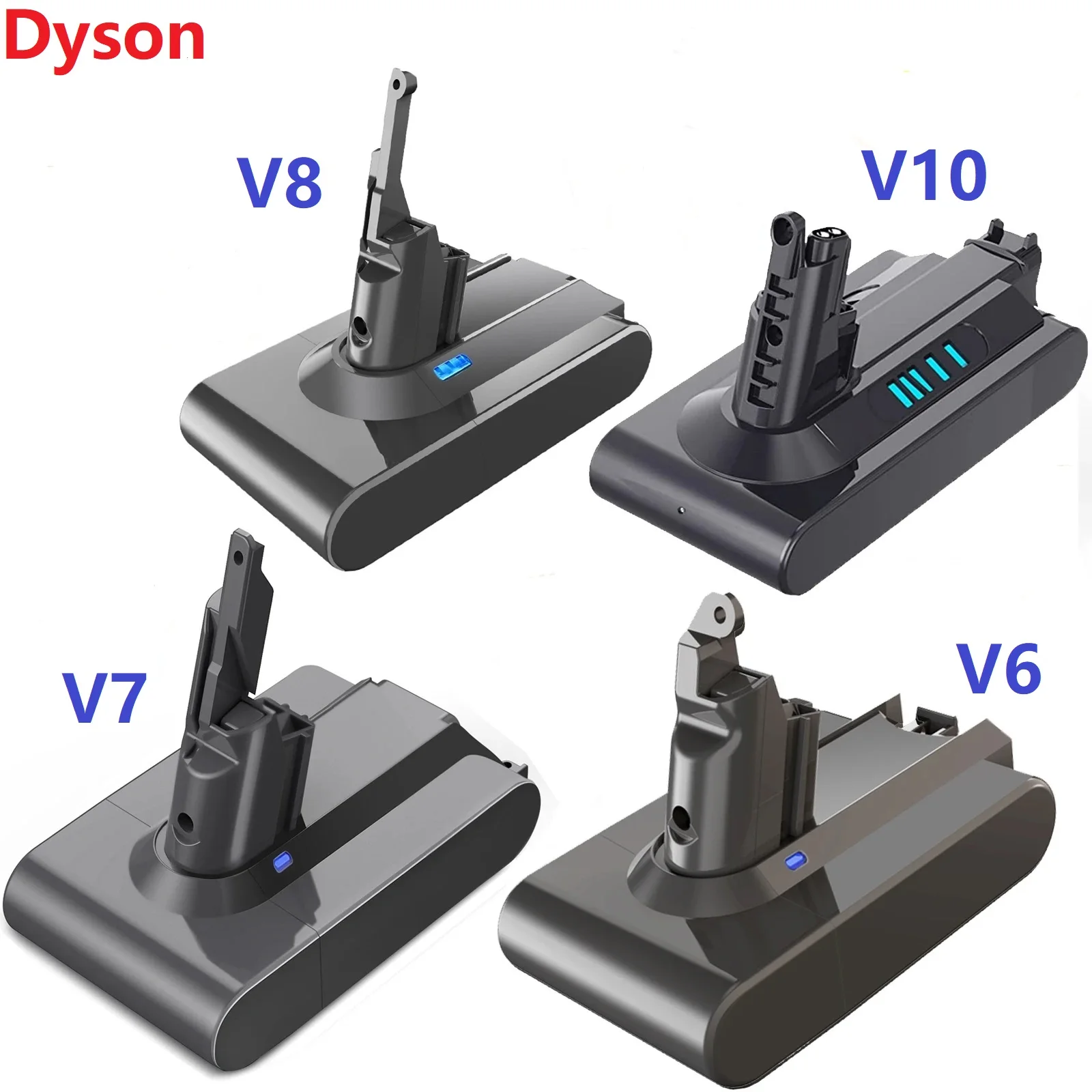 

Сменная батарея для пылесоса Dyson, литий-ионный перезаряжаемый аккумулятор 22,2 в 12800 мАч, модель V6 V7 V8 V10 DC35 DC45 DC31 DC34 DC44 DC31