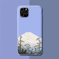 ukiyo e japanese style art phone case soft solid color for iphone 11 12 13 mini pro xs max 8 7 6 6s plus x xr