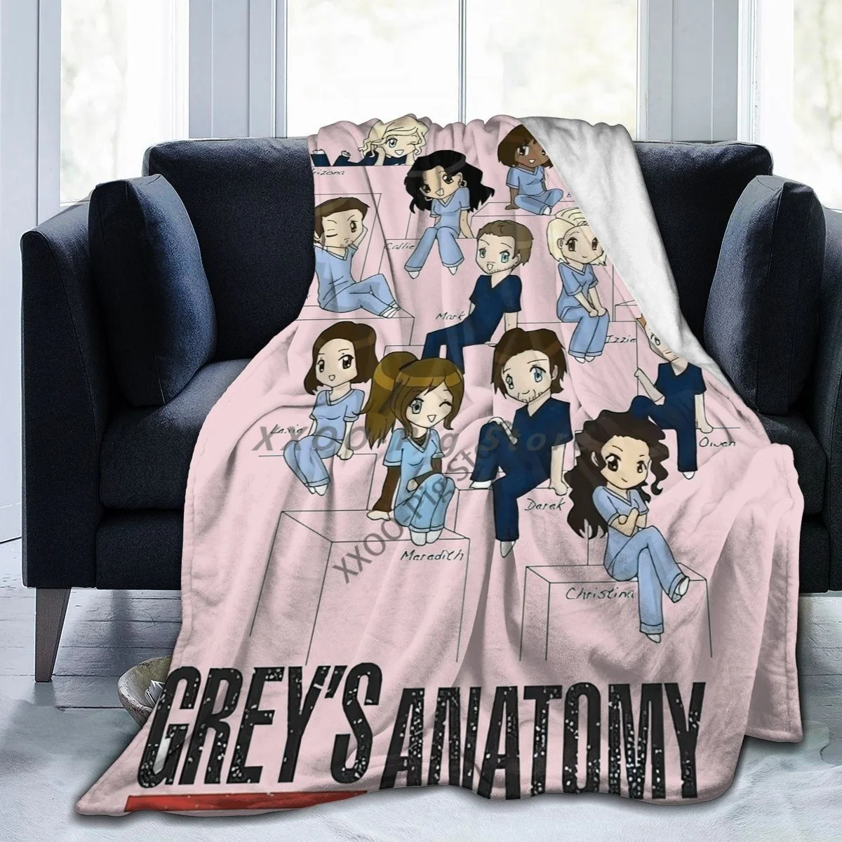 

Grey's Anatomy Super Soft Fleece Throw Blankets Durable Home Decor 3D Fashion Print Perfect for Couch Bed Sofa All Season