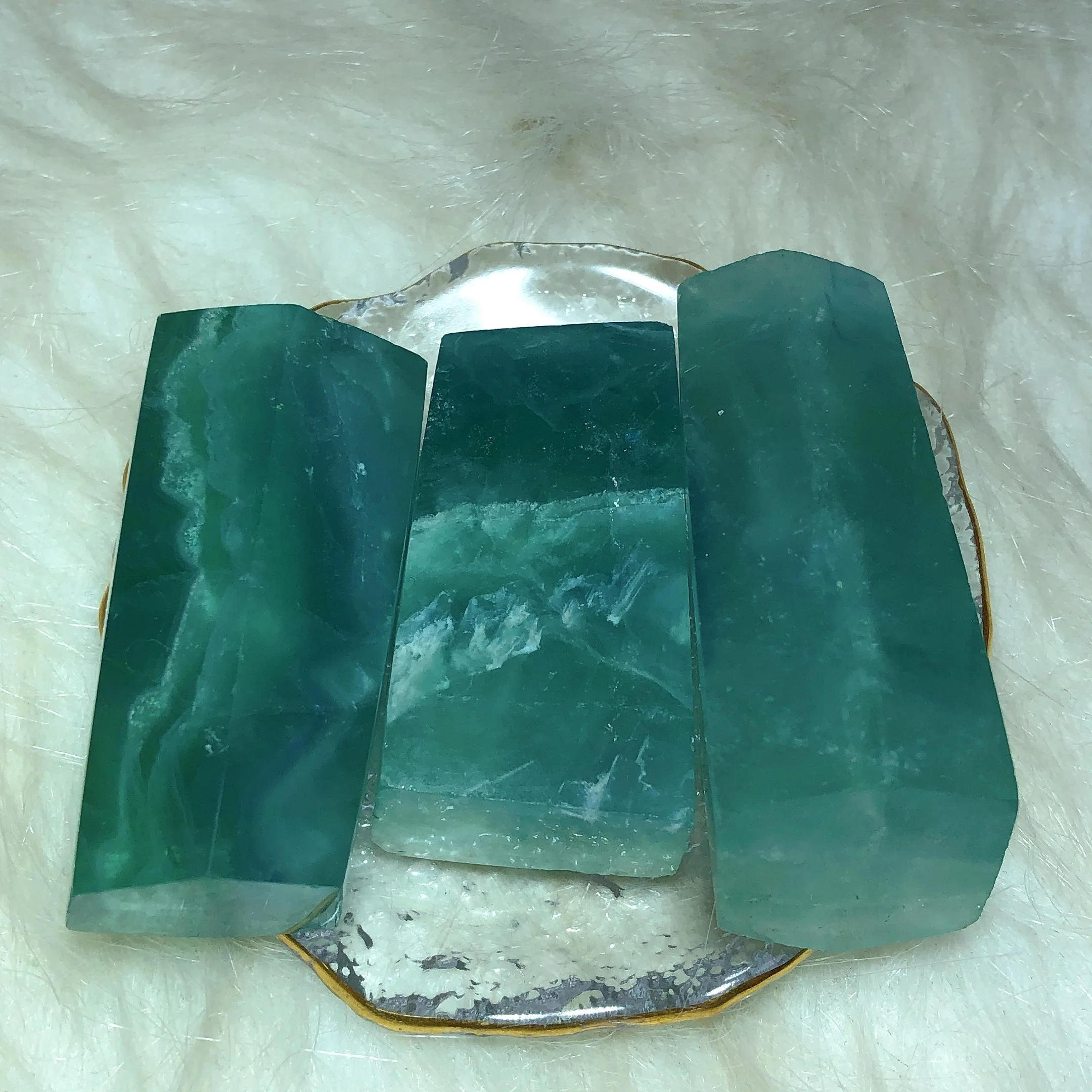 Натуральные кристаллы Ocean Blue Fluorite Freeform радужные вспышки лечебные камни высокого