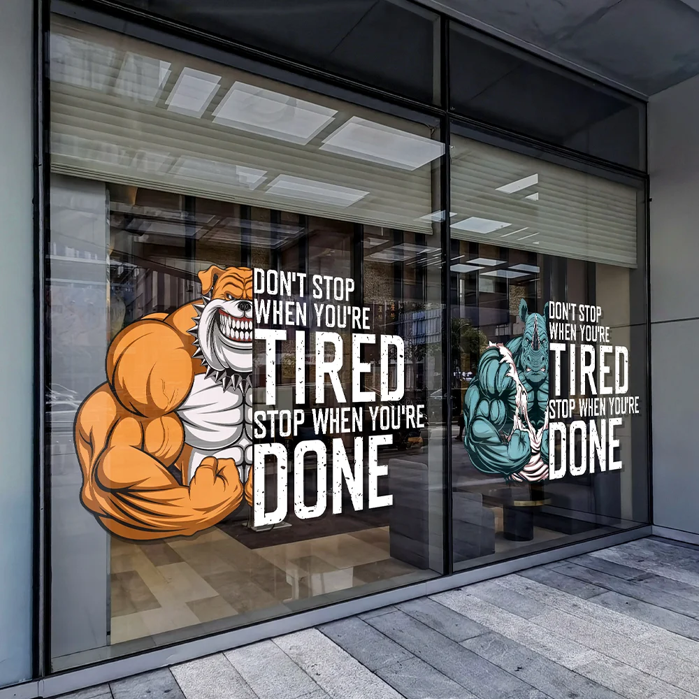 QiAds на заказ Sense of power декоративная пленка для спортзала английская стеклянная