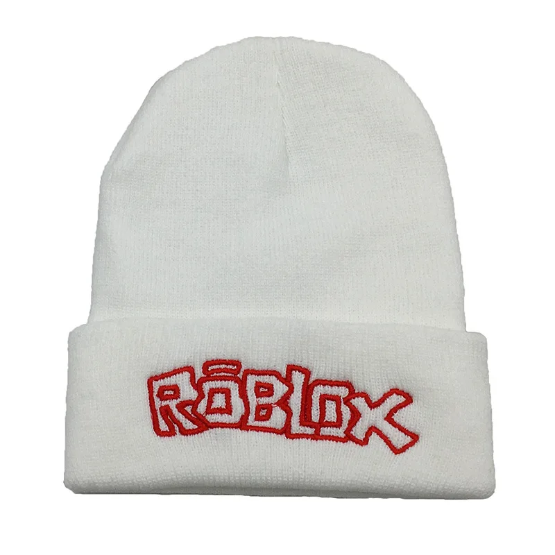 Robloxing Anime game Cosplay Toy Embroidered knitted hat Hip hop Caps Winter Warm Hats For kids birthday gift |