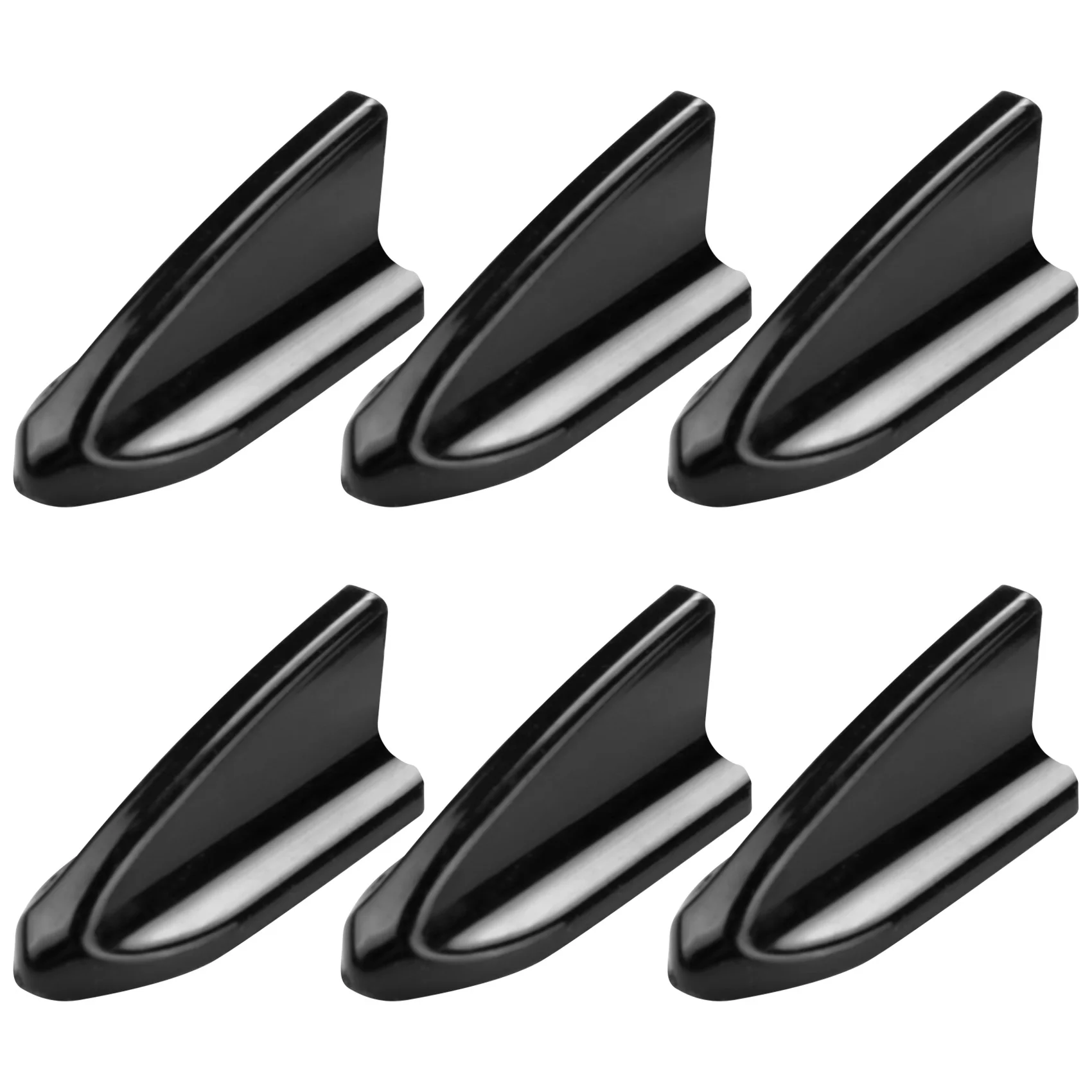 

6pcs Black Car -Style PP Roof Fins Spoiler Wing Kit Vortex Generator
