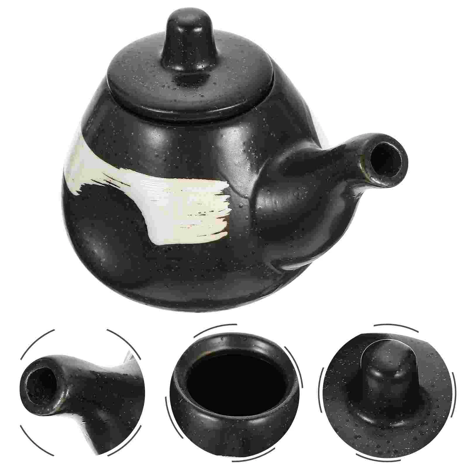 

Dispenser Oil Vinegar Sauce Bottle Soy Ceramic Ponzu Cruet Olive Pot Japanese Seasoning Container Condiment Shoyu Bottles Jar
