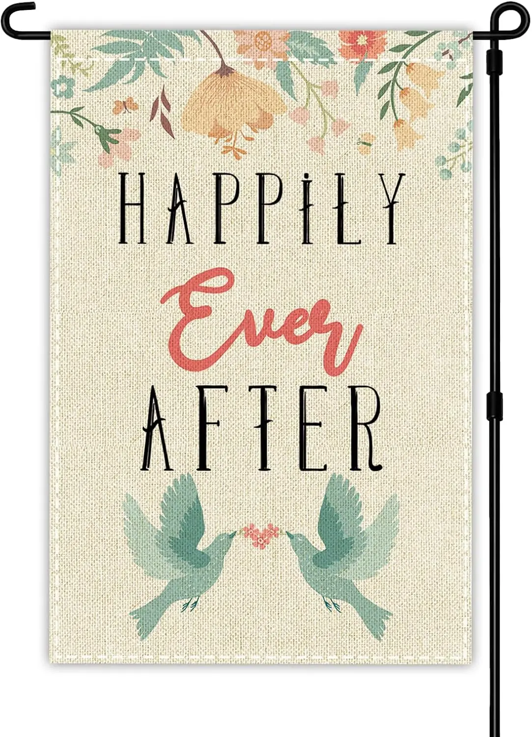 Счапием каждый после свадьбы Садовый флаг Двусторонний садовый для крыльца