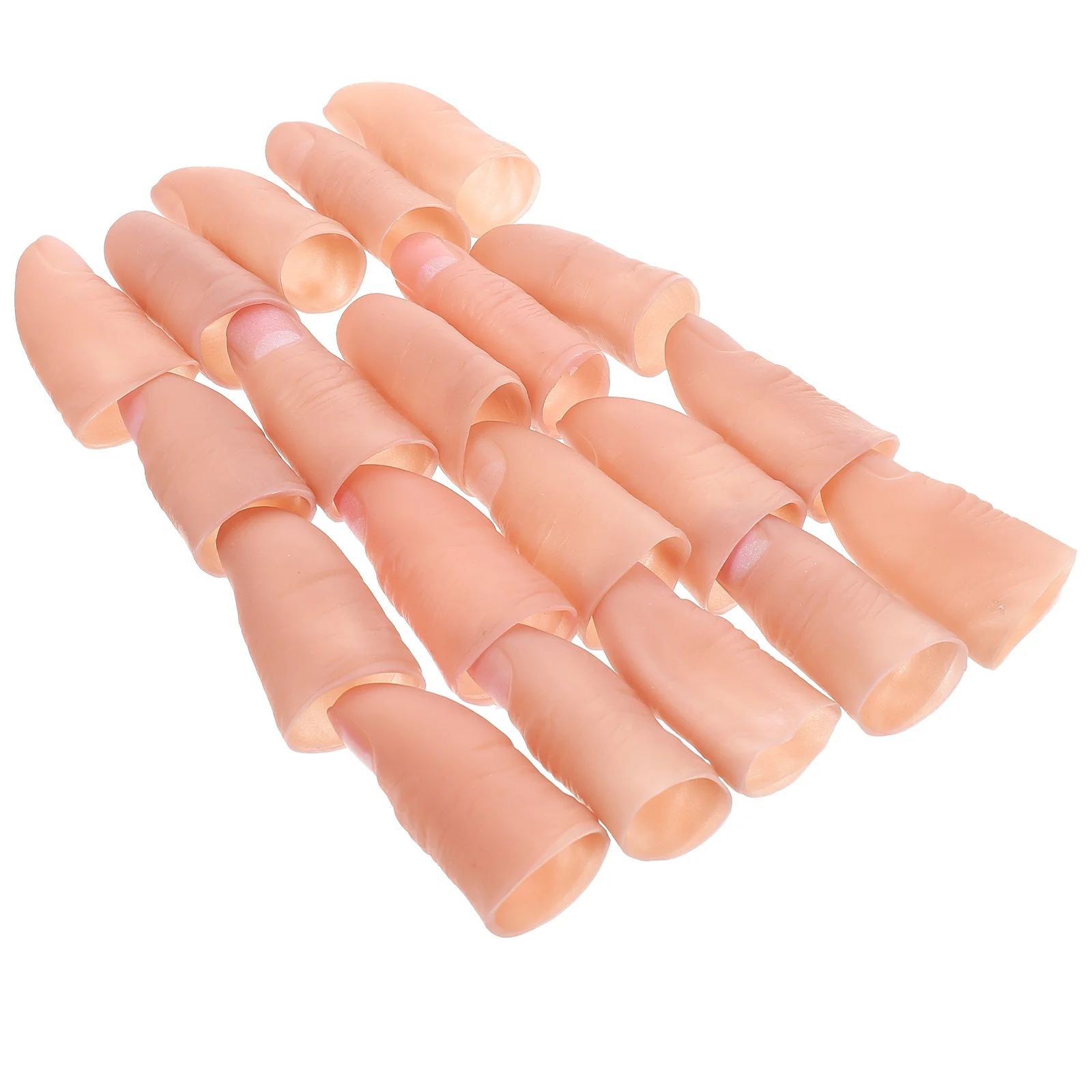 

20 Pcs Simulation Props Conjure Tricks Finger Sleeve Interesting Fake Thumb Toy Tools Silicone Cot Magician Accessories