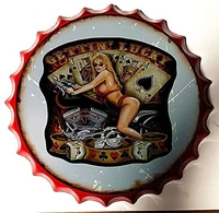 royal tin sign bottle cap metal tin sign sexy girl diameter 13 8 inches round metal signs for home and kitchen bar