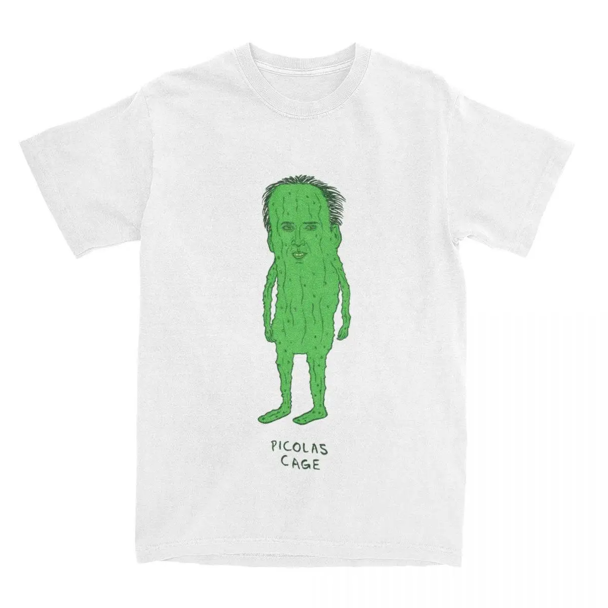 

Picolas Cage T - Shirt Men's Nicolas Cage T Shirt Nicolas Cage Funny Weird Creepy Raising Arizona Green Pickles Valley T Shirts