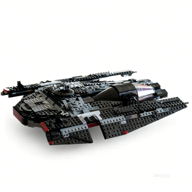 Фото 1054 детали MOC Dark Fondor Haulcraft Falcon: Альтернативная модель, строительные блоки, архитектурная игрушка, рождественский подарок, развивающая идея, конструктор №4