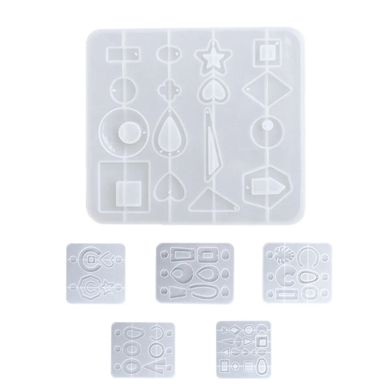 

6 Styles Earring Mold UV Resin Epoxy Molds Jewelry Tools DIY Handcraft Jewelry Accessories