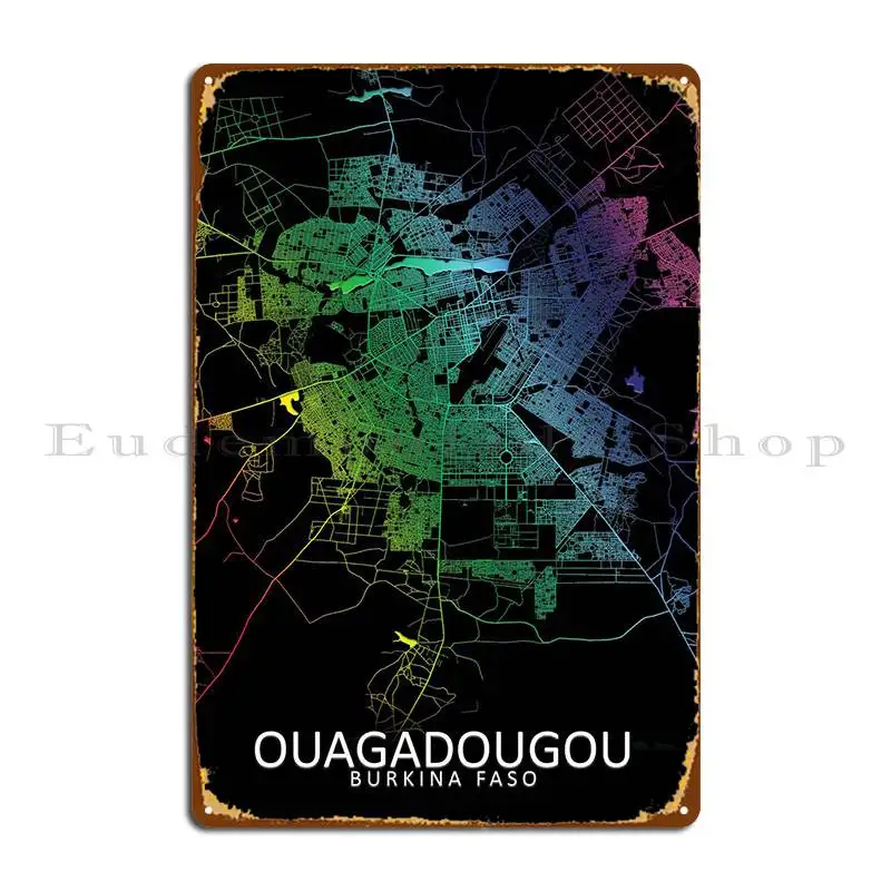

Металлический плакат с надписью «Ouagadougou Буркина-Фасо»