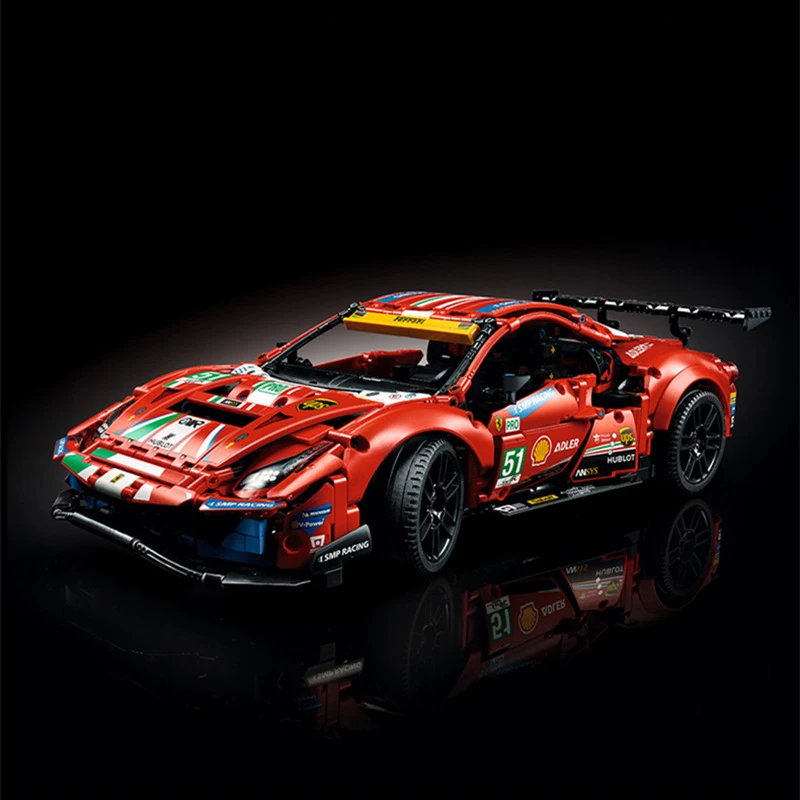 Конструктор сделай сам из 1677 блоков город технические гонки 488 спортивный