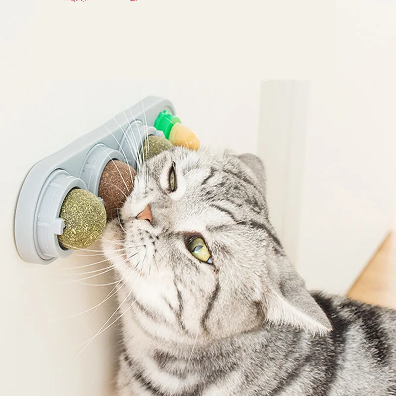 Licking Toy Cat Snack Celebrity Self Cat Catnip Toy Ball Mint Cat Rotating Internet Hi Lollipop Ball Cat