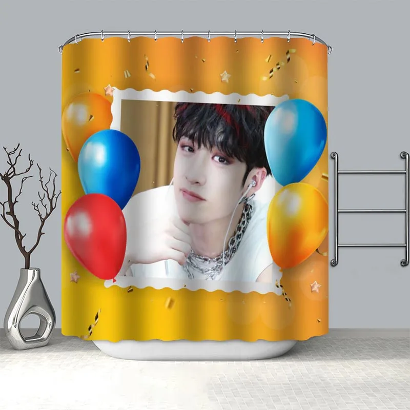 

Занавеска для душа Stray Kids Bang Chan/Han Ji sung s для ванной, занавеска для декора 180x18 0 см, водонепроницаемая занавеска для душа из плесени