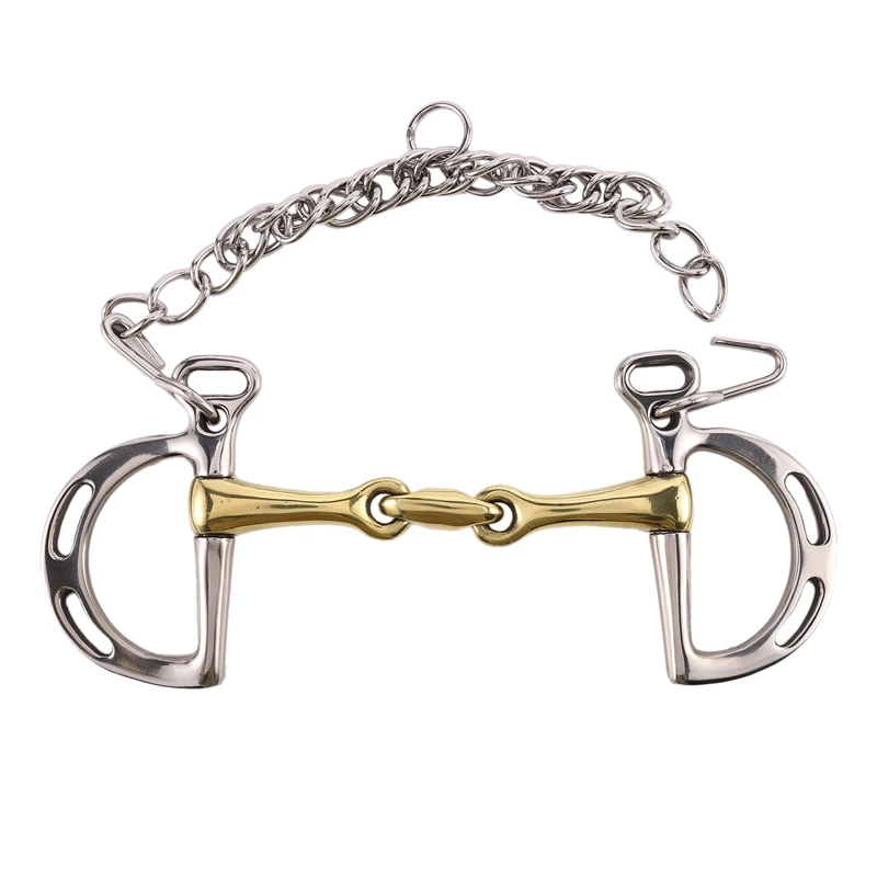 

Horse Mouth Loose Stainless Steel Kimberwick Bit Horse Equipment 5 Inches Broken Mouth Copper Mouth Snaffle Equipment