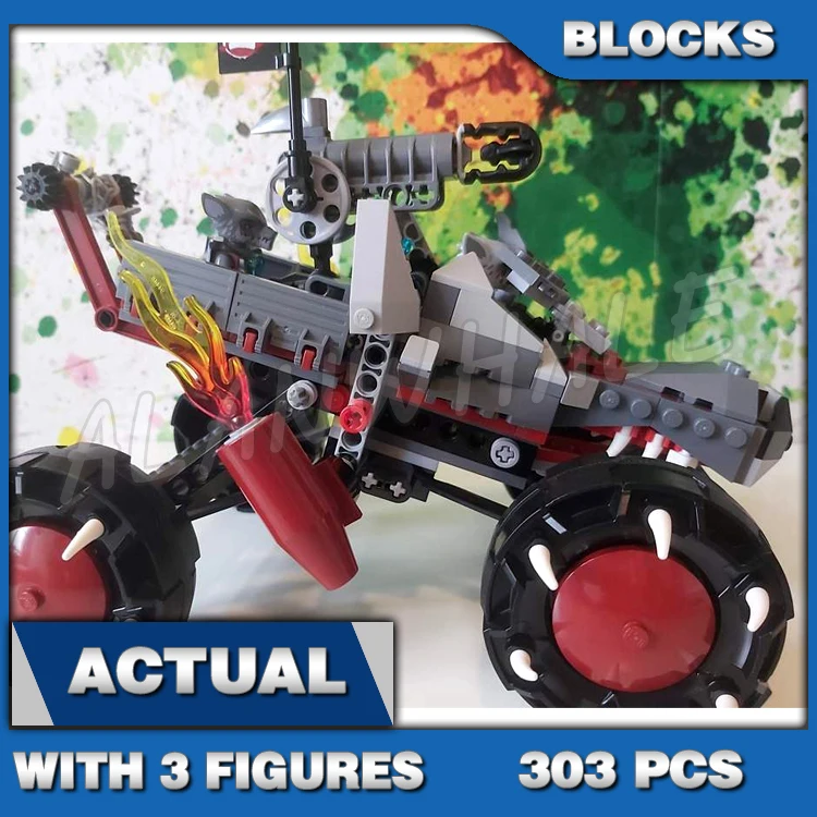 

303 шт. набор игрушек Chima wakz с трекером, колющие колеса, захват челюсти, шутер с волком 10058, игрушки-конструкторы, совместимые с моделями