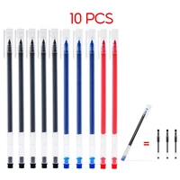 10pcsset large capacity gel pen simple diamond head transparent office signature pen student writing pen 0 5mm