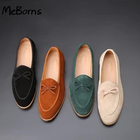 suede leather men loafer shoes fashion slip on male shoes casual shoes man party wedding footwear big size 37 47