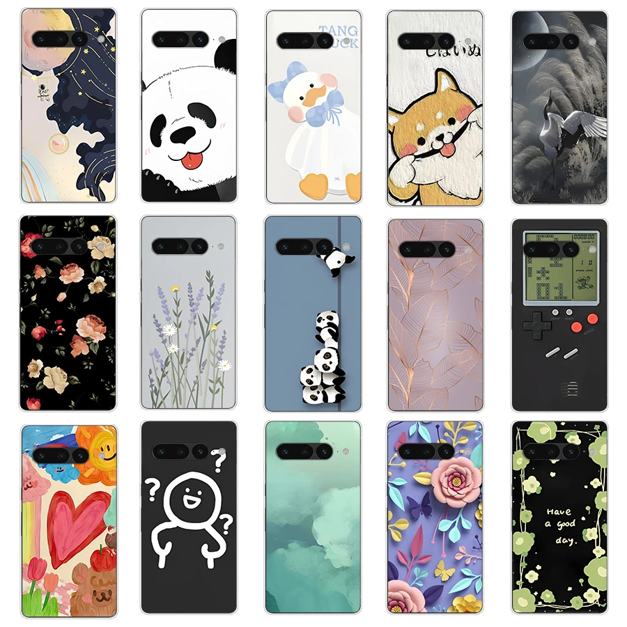 Чехол для Pixel 7 pro, мягкий силиконовый чехол из ТПУ, задняя крышка телефона, полная яркость, чехол, оболочка