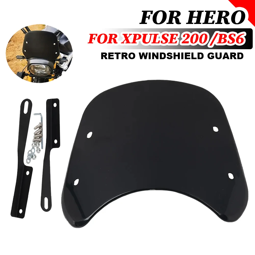 

For Hero Xpulse 200/BS6 200T 300 Accessories Windshield Windscreen Wind Screen Deflector Wind Shield Guard