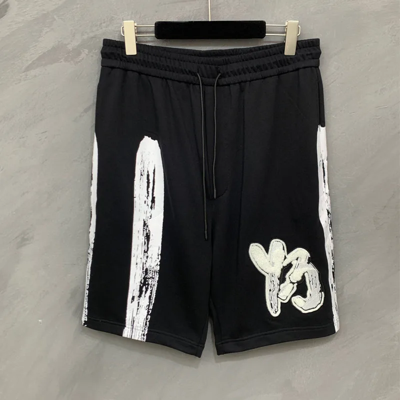 

Yohji Yamamoto Y3 Shorts Graffiti Printed Casual Sports Shorts Men's Trend Brand Loose Straight Leg Y3 Quarter Male Pants