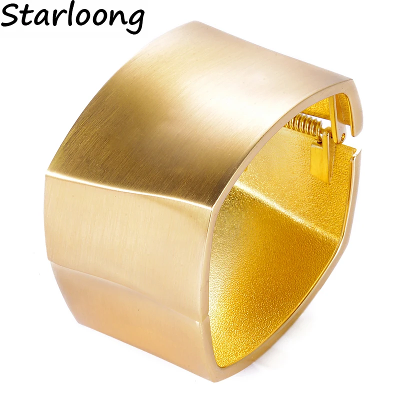 

Luxury rectangle Feminina European and American style drawing Gold-color Cuff wristband Bangles women Pulseras Bijoux Jewelry