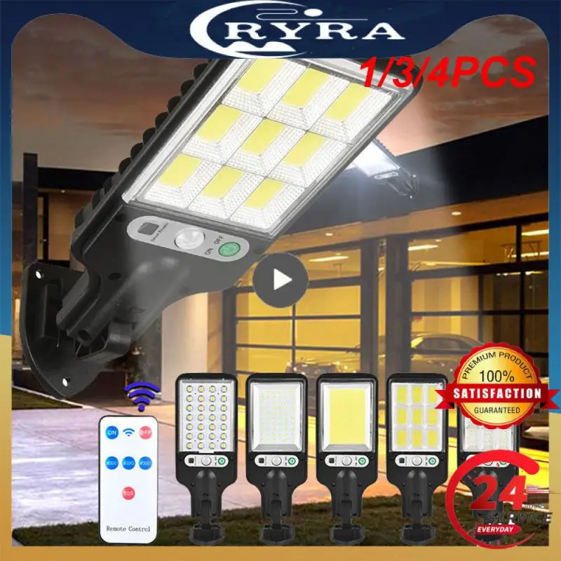 

1/3/4 шт., солнечные уличные фонари с датчиком движения