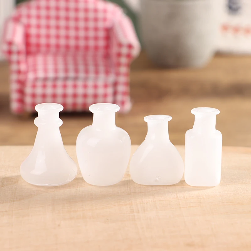 

1:12 миниатюрная стеклянная ваза для кукольного домика, цветочный органайзер, банка для хранения, модель мебели, аксессуары для кукольного до...