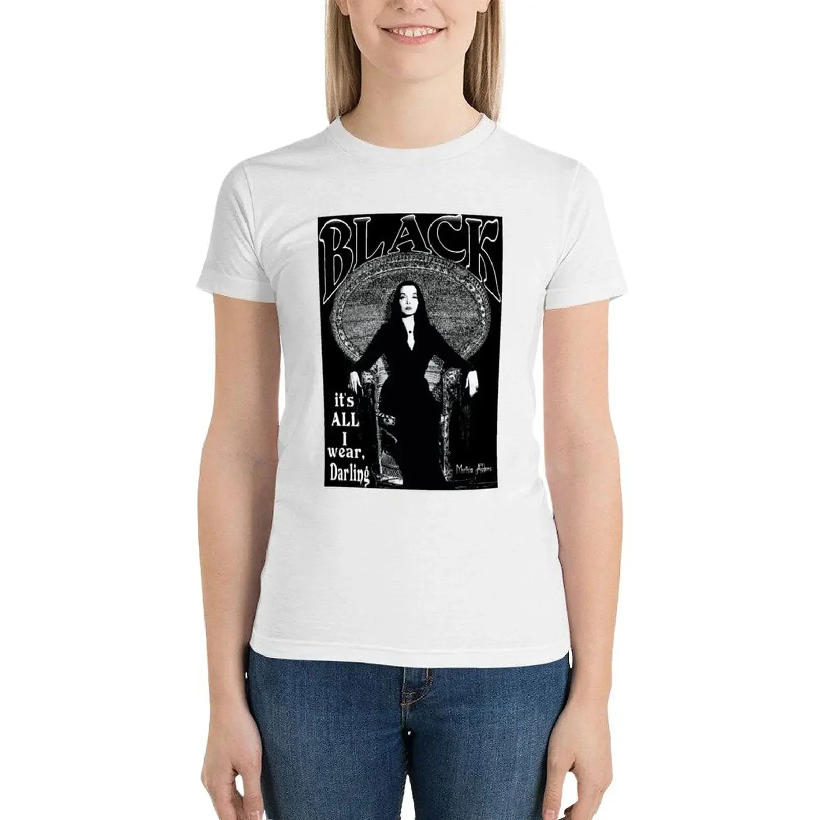 Футболка Morticia Addams летние топы женская футболка