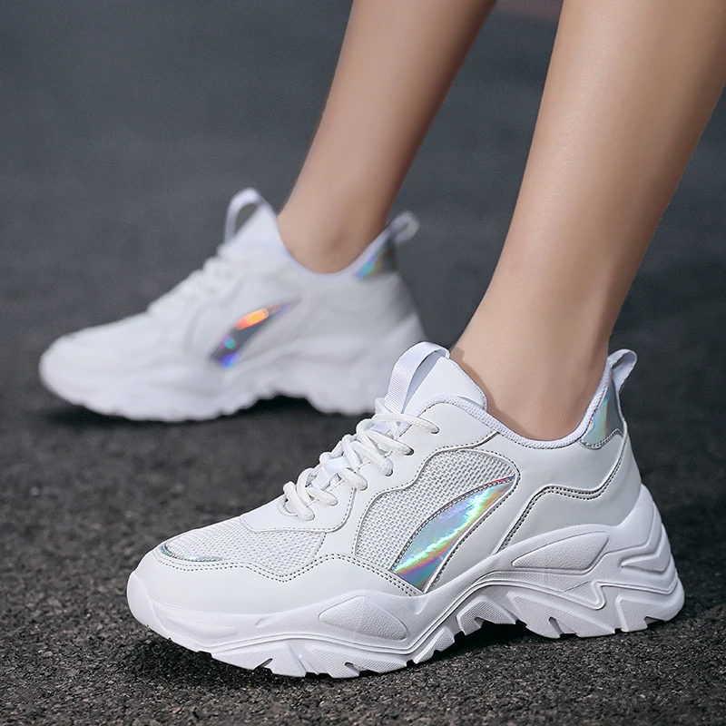 Men Women Non Slip Lace Up Running Shoe 