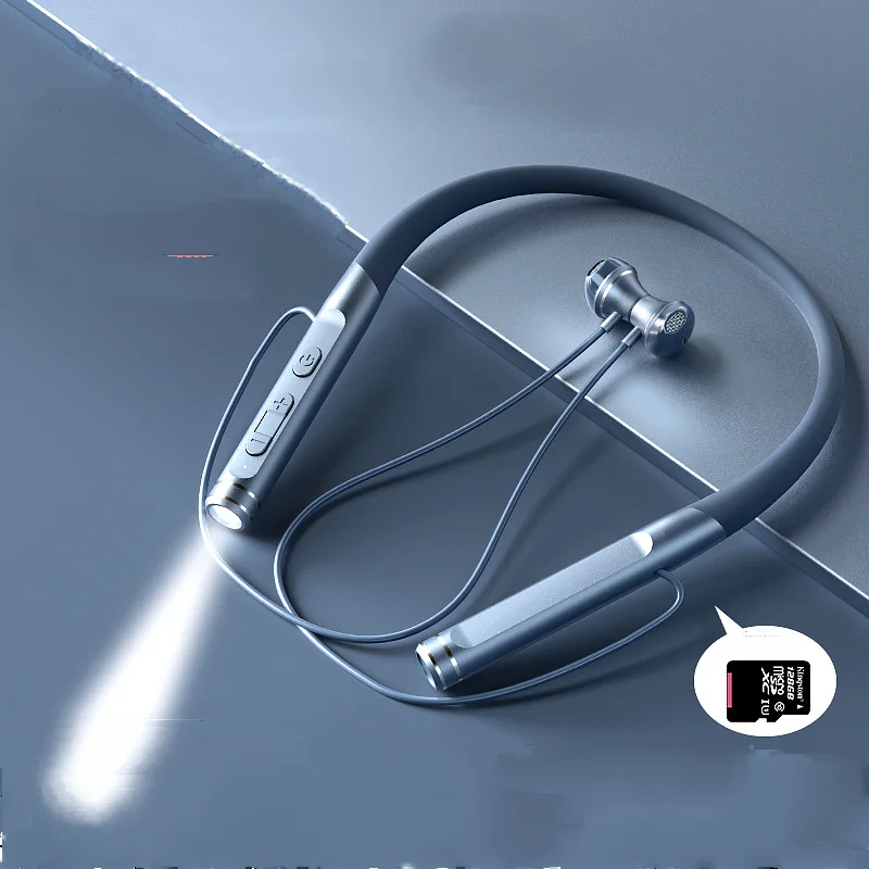 

Earphone Bluetooth5.0 Wireless Headset Magnetic Neckband Earphones IPX5 Waterproof Sport Earbud with Noise Cancelling Mic