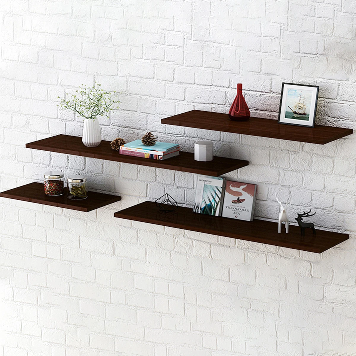 3 шт. настенные деревянные полки сделай сам деревянный цветочный горшок Книжная