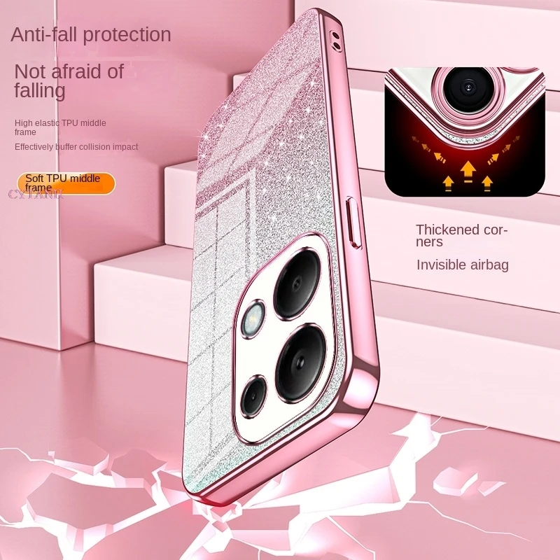 Блестящий чехол с блестящими наклейками для Honor 9X 70 100 200 Pro Lite Huawei P30 P40 P50 P60 Art Magic5