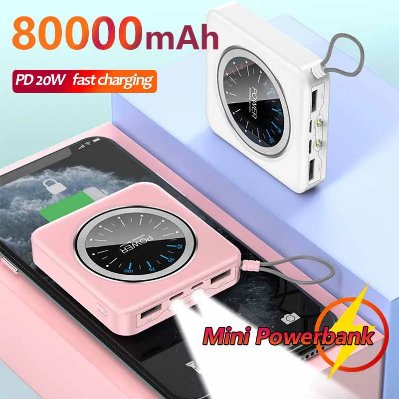 

Портативный внешний аккумулятор, 80000 мАч