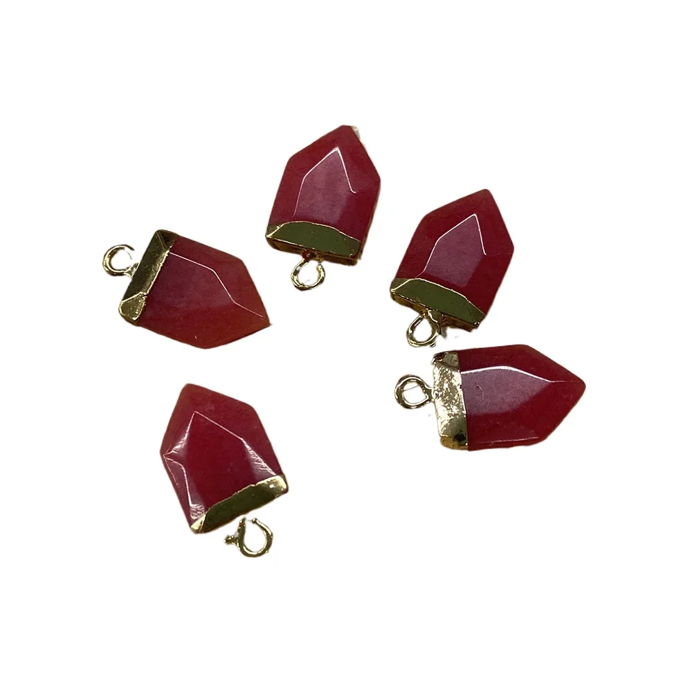 Секция из натурального камня зеленый кулон Dongling 11x20 мм в форме пули плоская